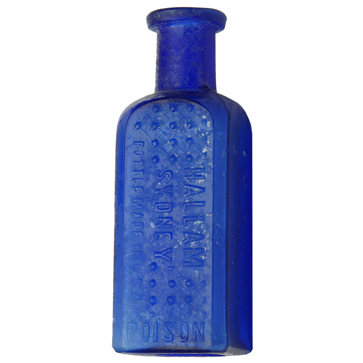 Chemist Poison. Hallam, Sydney. Cobalt Blue. 2 oz. (New South Wales)