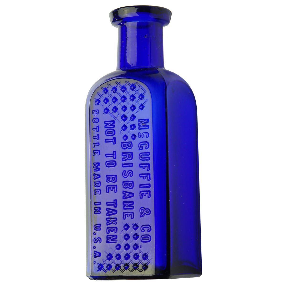 Chemist Poison. McGuffie, Brisbane. Cobalt Blue. 2 oz. (Queensland)