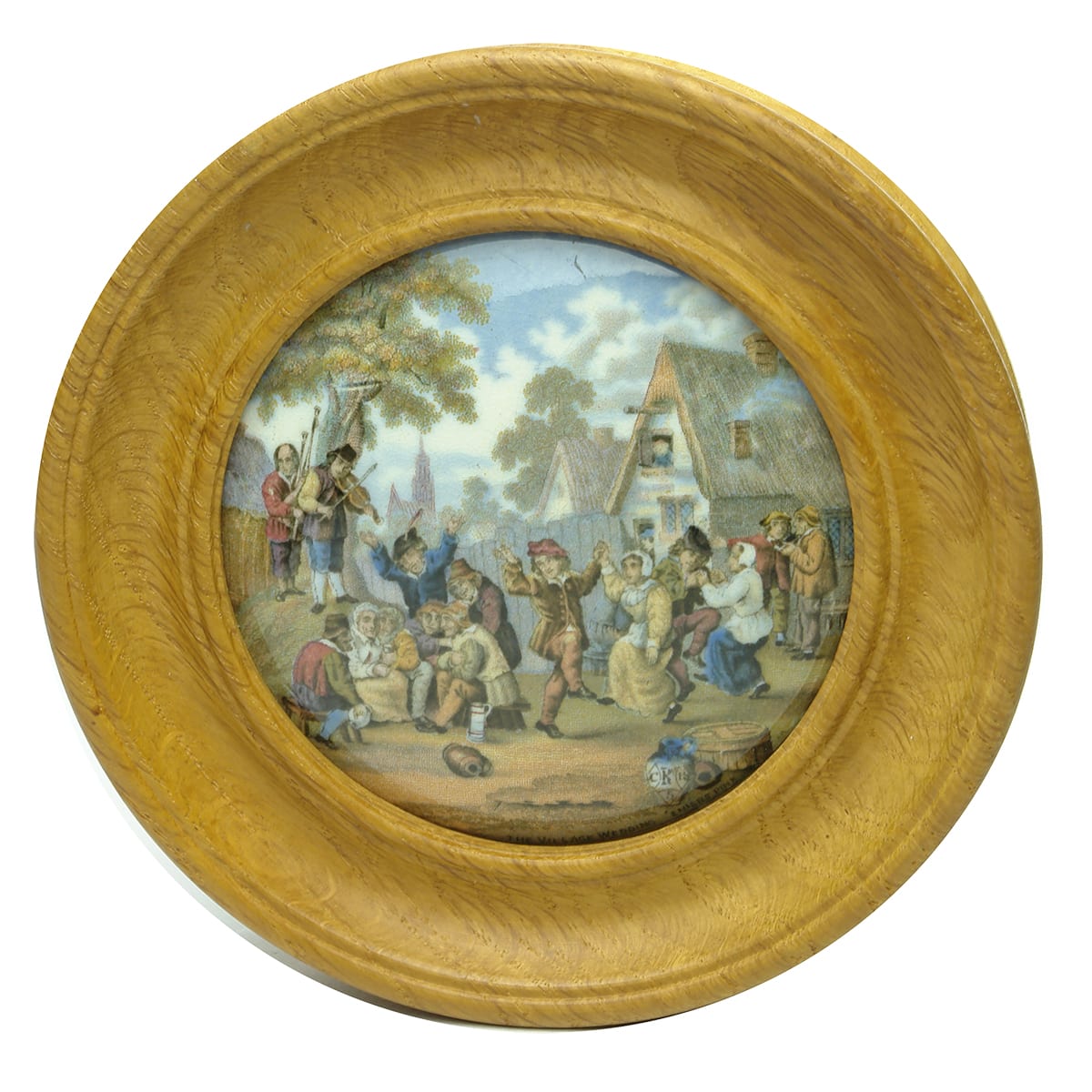 Prattware Pot Lid. The Village Wedding.