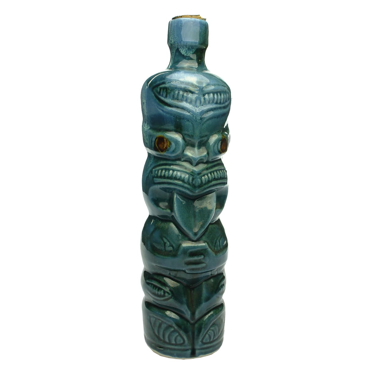 Liqueur. Ti-toki Auckland. Figural Ceramic bottle. (New Zealand)