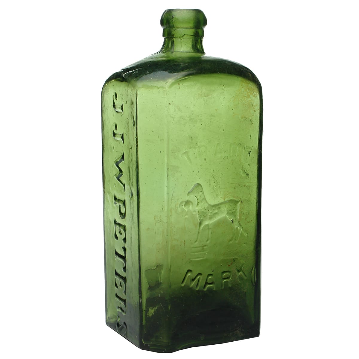 Liqueur. J. J. W. Peters, Hamburg. Green. 26 oz.