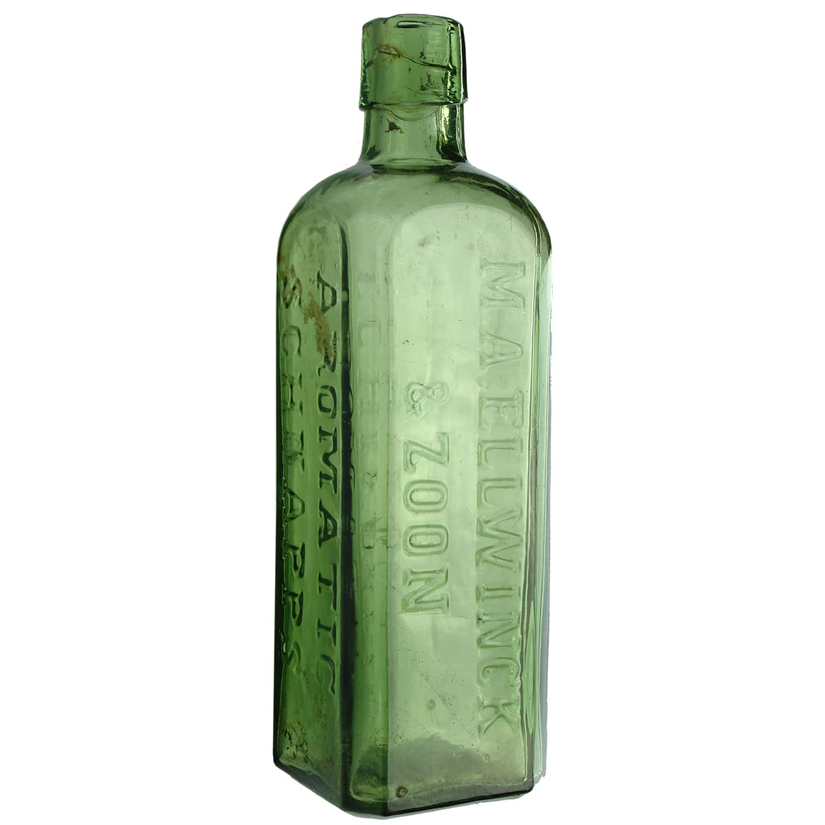 Schnapps. M. A. Ellwinck & Zoon. Green. 13 oz.