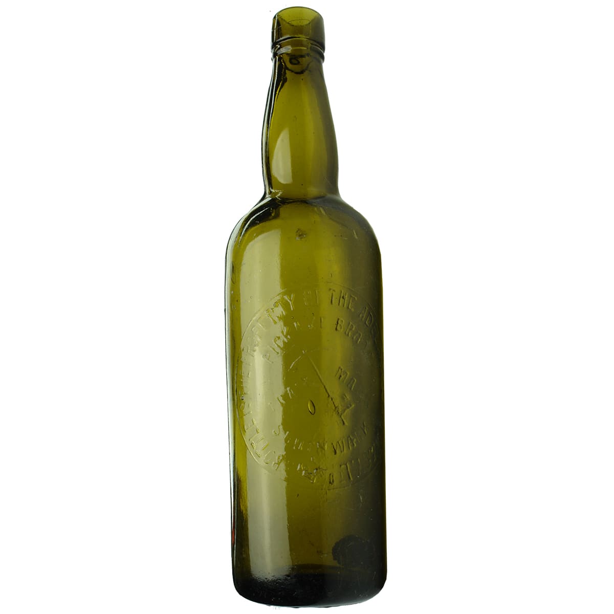 Wine. Pickaxe, Adelaide. Cork Stoppered. Olive. 26 oz. (South Australia)