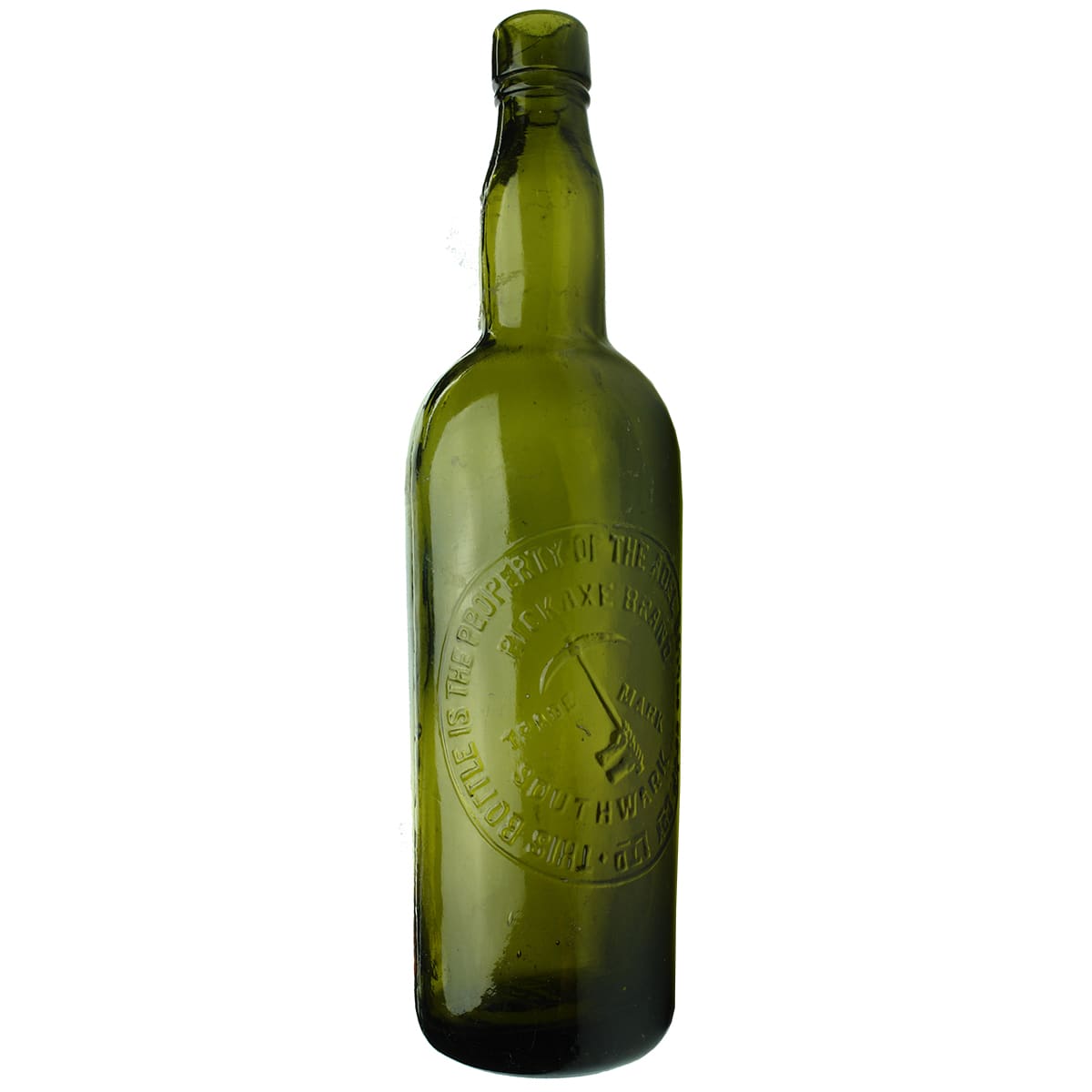 Wine. Pickaxe, Adelaide. Cork Stoppered. Olive. 26 oz. (South Australia)