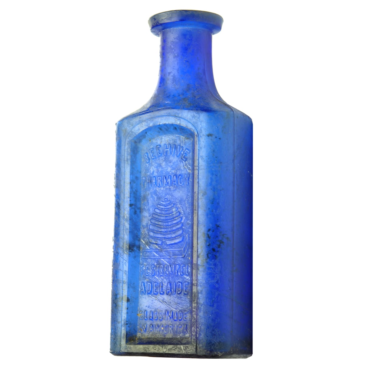 Chemist. F. C. Strempel, Beehive Pharmacy, Adelaide.  Cobalt.  2 oz. (South Australia)