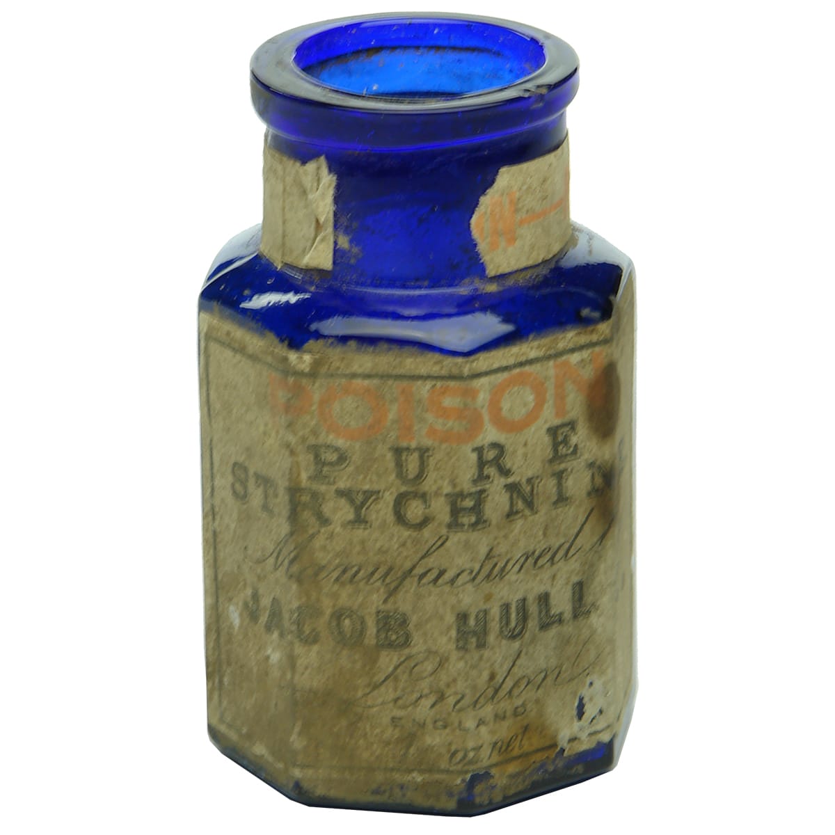 Poison. Jacob Hulle, Strychnine. Blue. Labels.