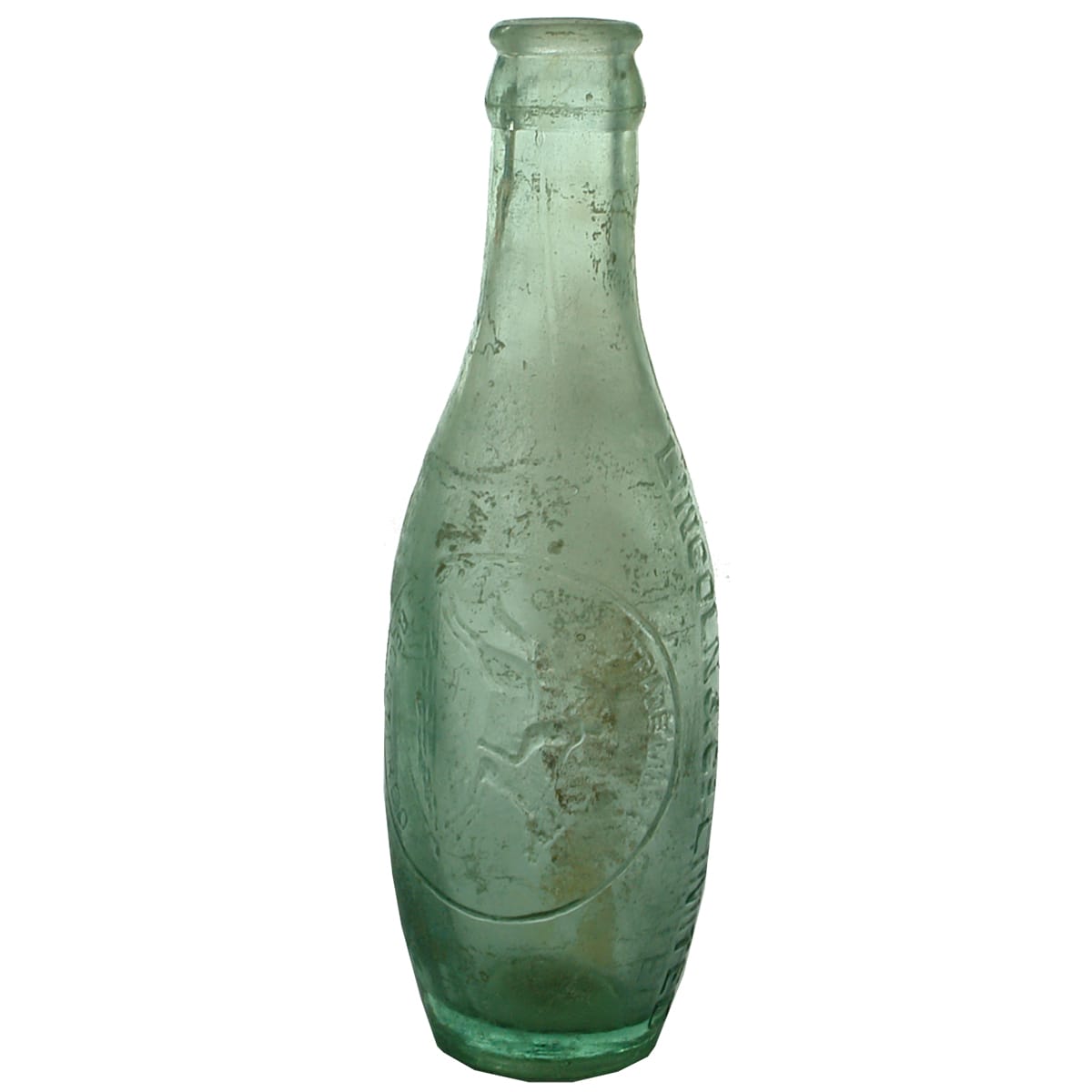 Skittle. Lincoln & Co Limited, Narrandera, Hay, Hillston, Jerilderie. Crown Seal. Aqua. 6 oz. (New South Wales)
