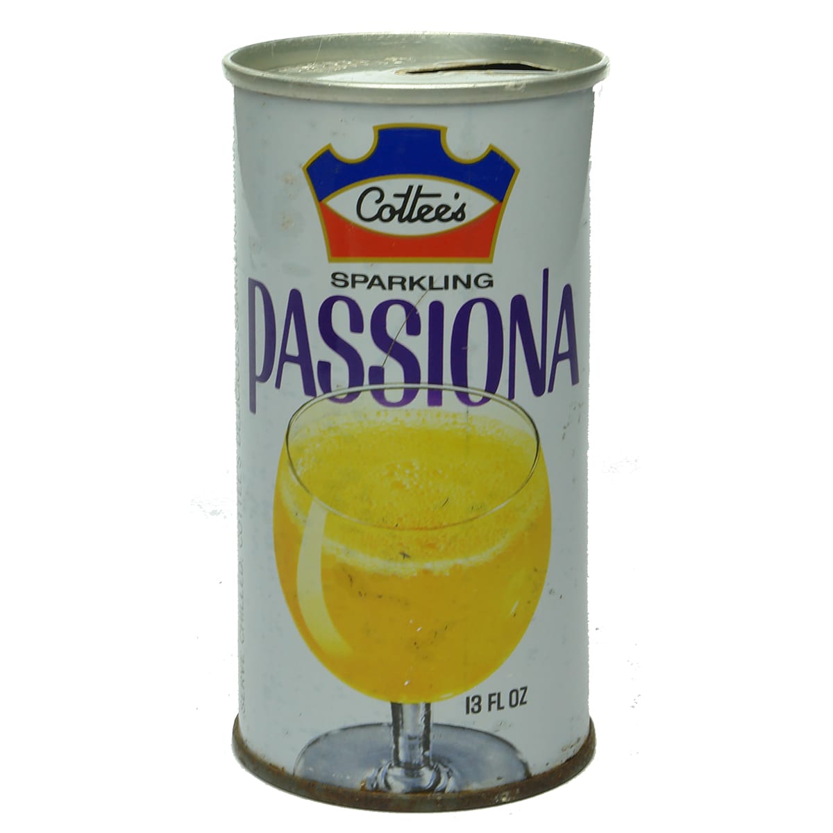 Soft Drink Can. Cottee's Sparkling Passiona. 13 oz. (Brisbane, Queensland)