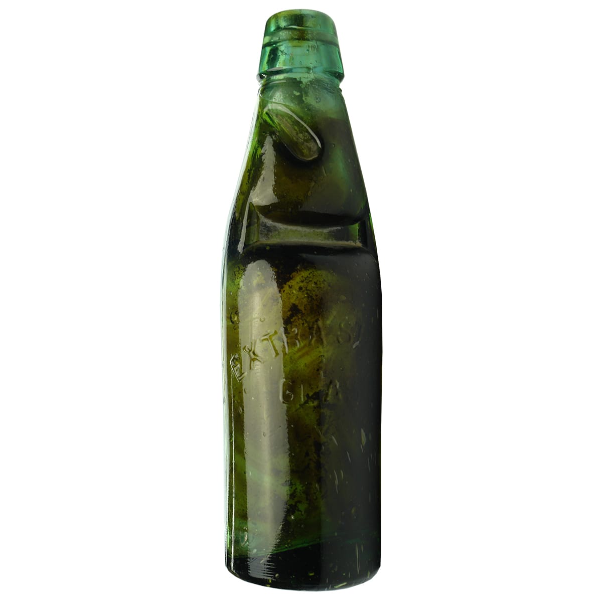 Codd.  Extra Strong Glass.  Green & Amber.  10 oz.