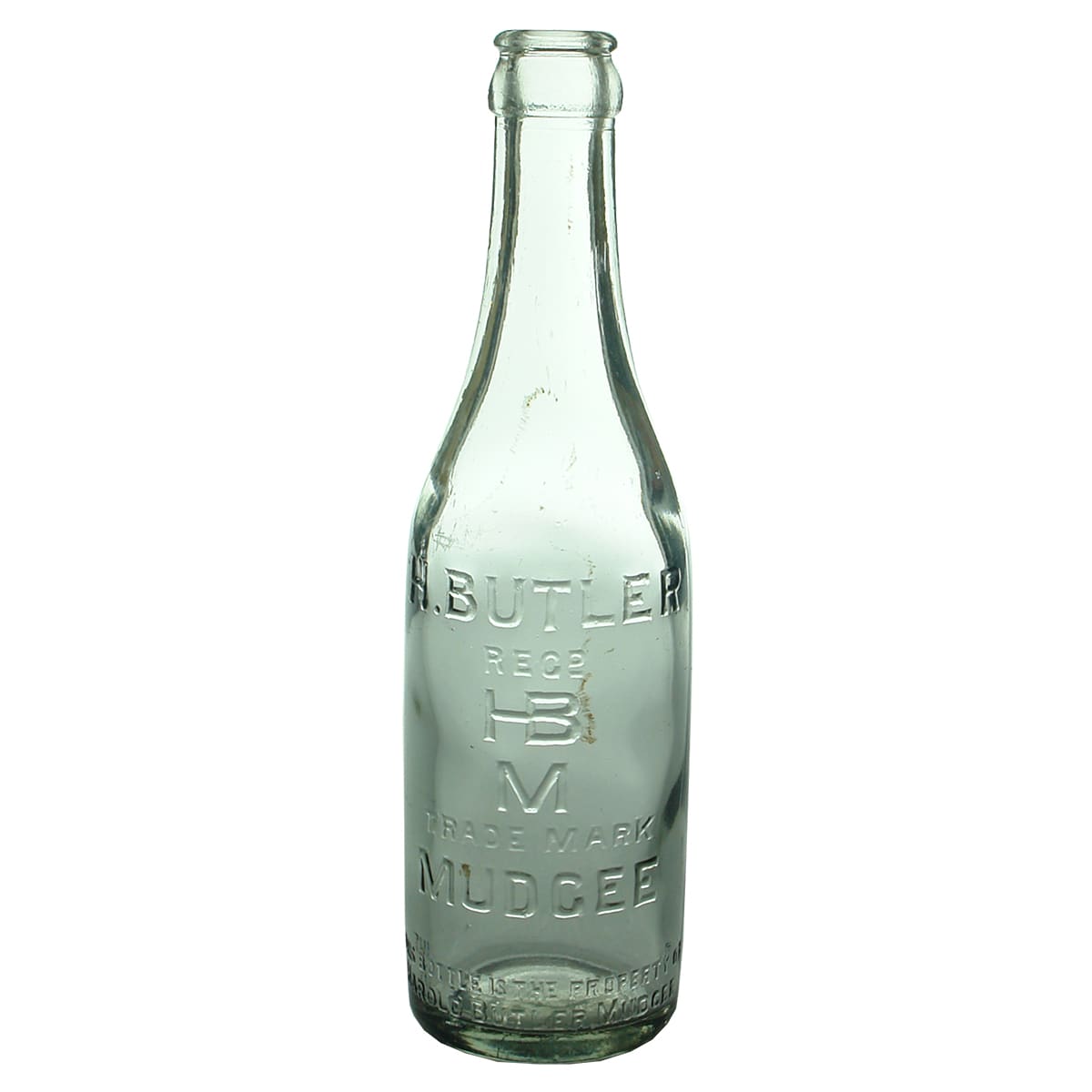 Crown Seal. H. Butler, Mudgee. Champagne. Grey Aqua. 10 oz. (New South Wales)