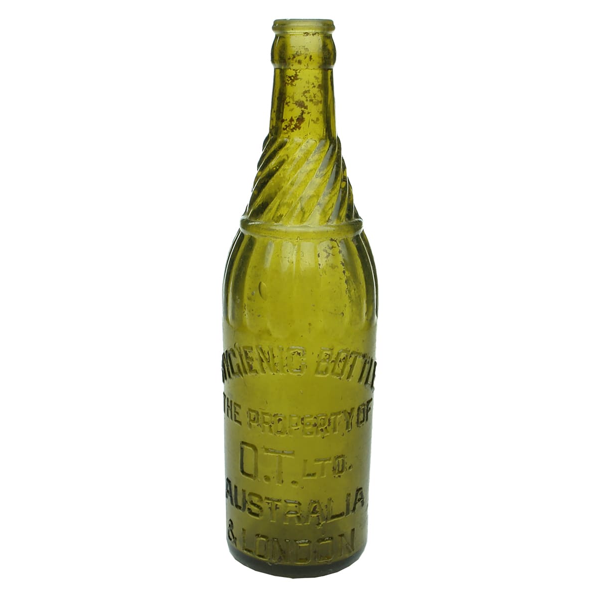 Crown Seal. OT Ltd. Hygienic Bottle. Olive Green. 10 oz.