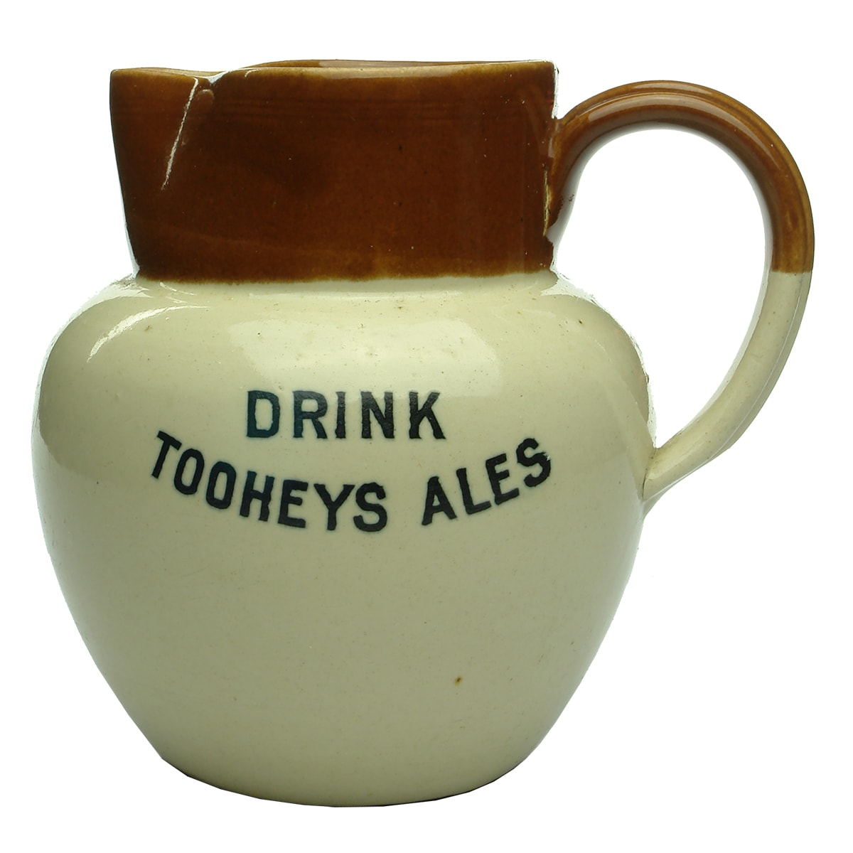 Advertising Water Jug. Drink Tooheys Ales. Brown Top. (Sydney, New South Wales)