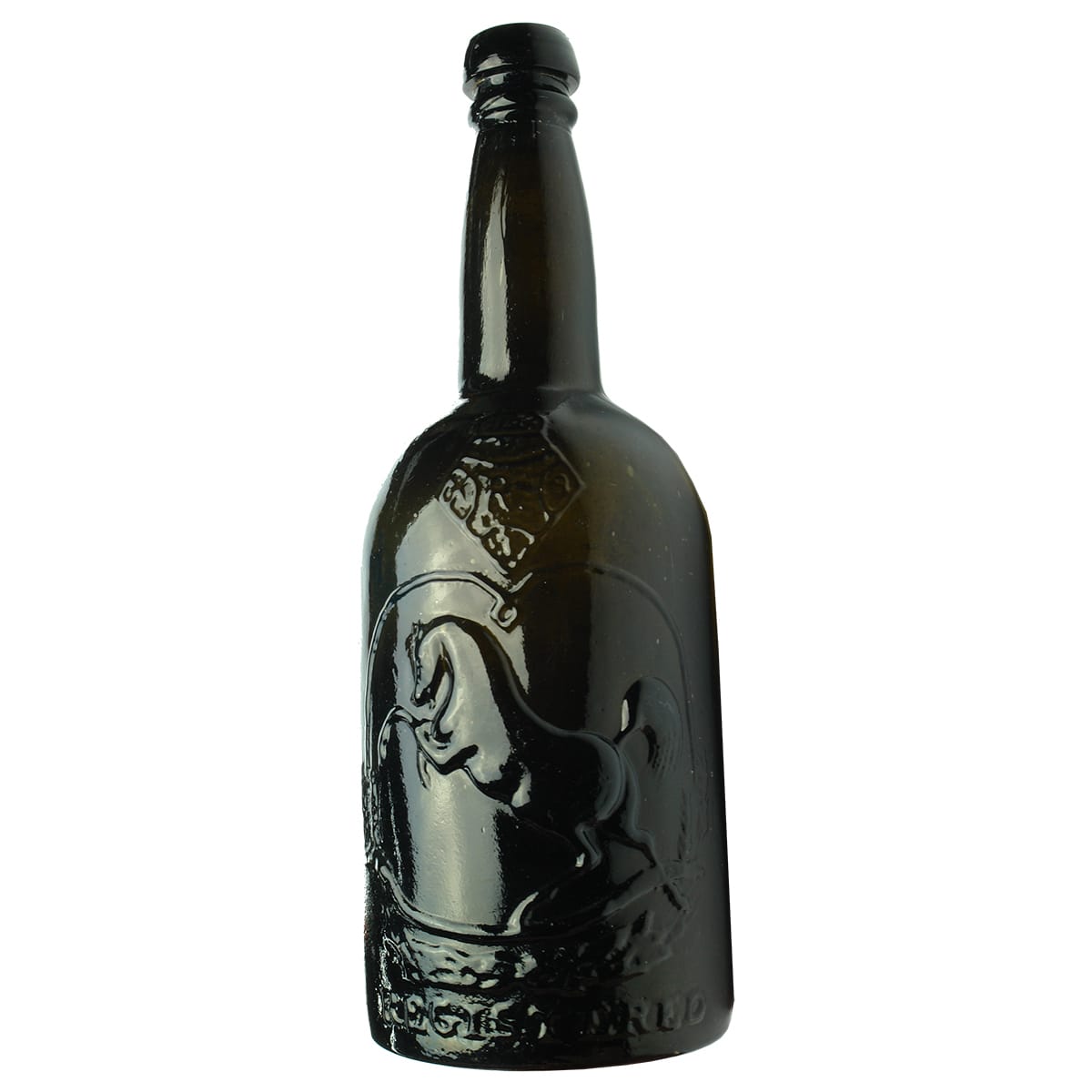 Beer. Squat Black Horse Ale. Mushroom top. 26 oz.