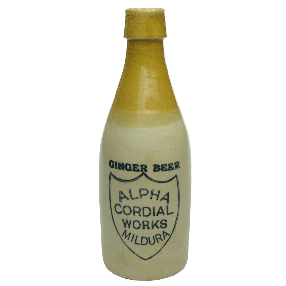 Ginger Beer. Alpha Cordial Works. Mildura. Tan Top. 10 oz. (Victoria)