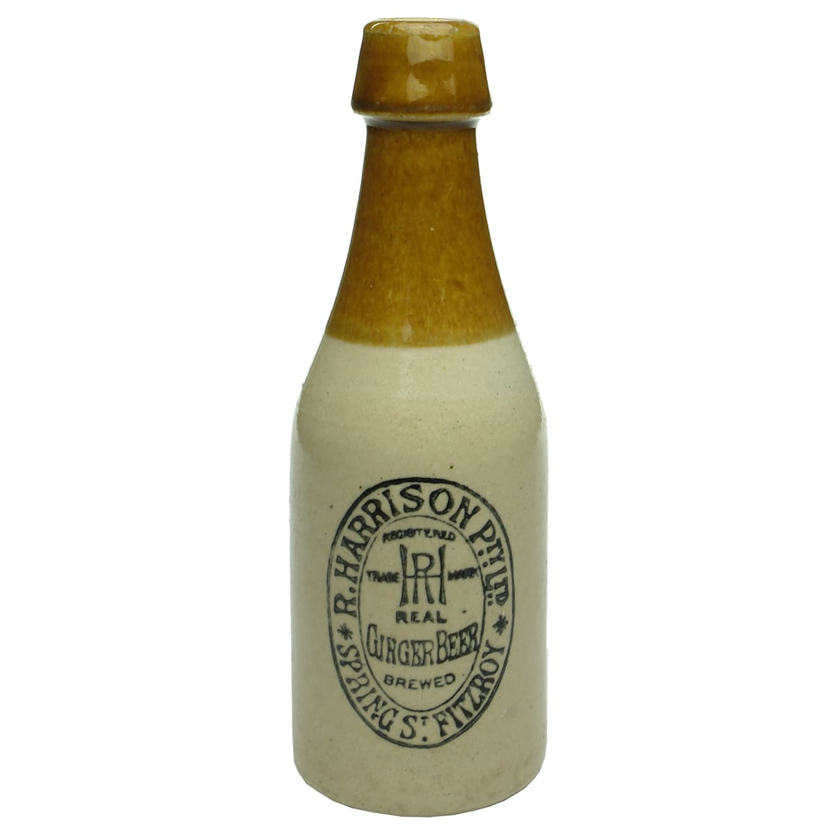 Ginger Beer. Harrison Pty Ltd., Fitzroy. Tan Top. (Victoria)