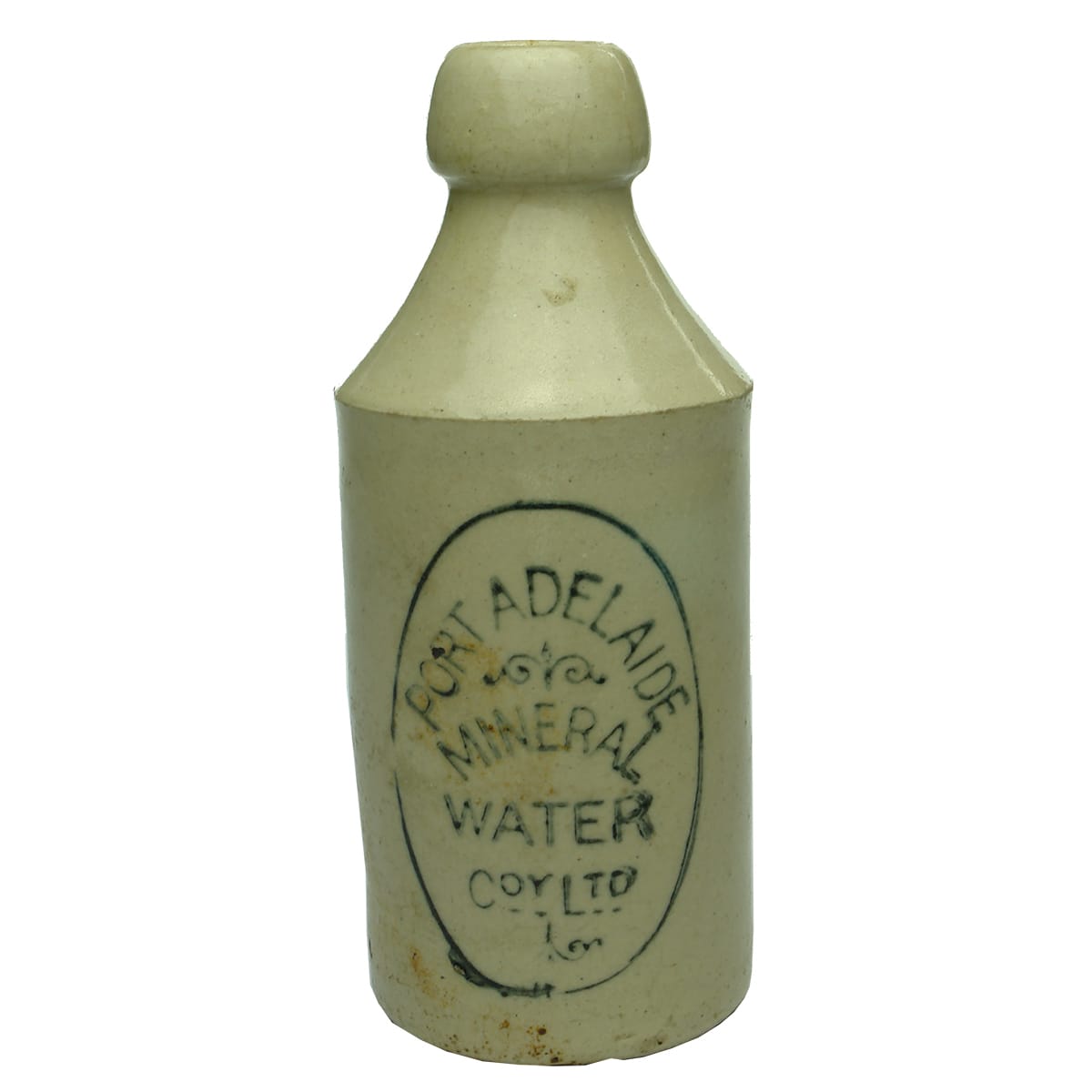 Ginger Beer. Port Adelaide Mineral Water Co. Dump. All White. 10 oz. (South Australia)