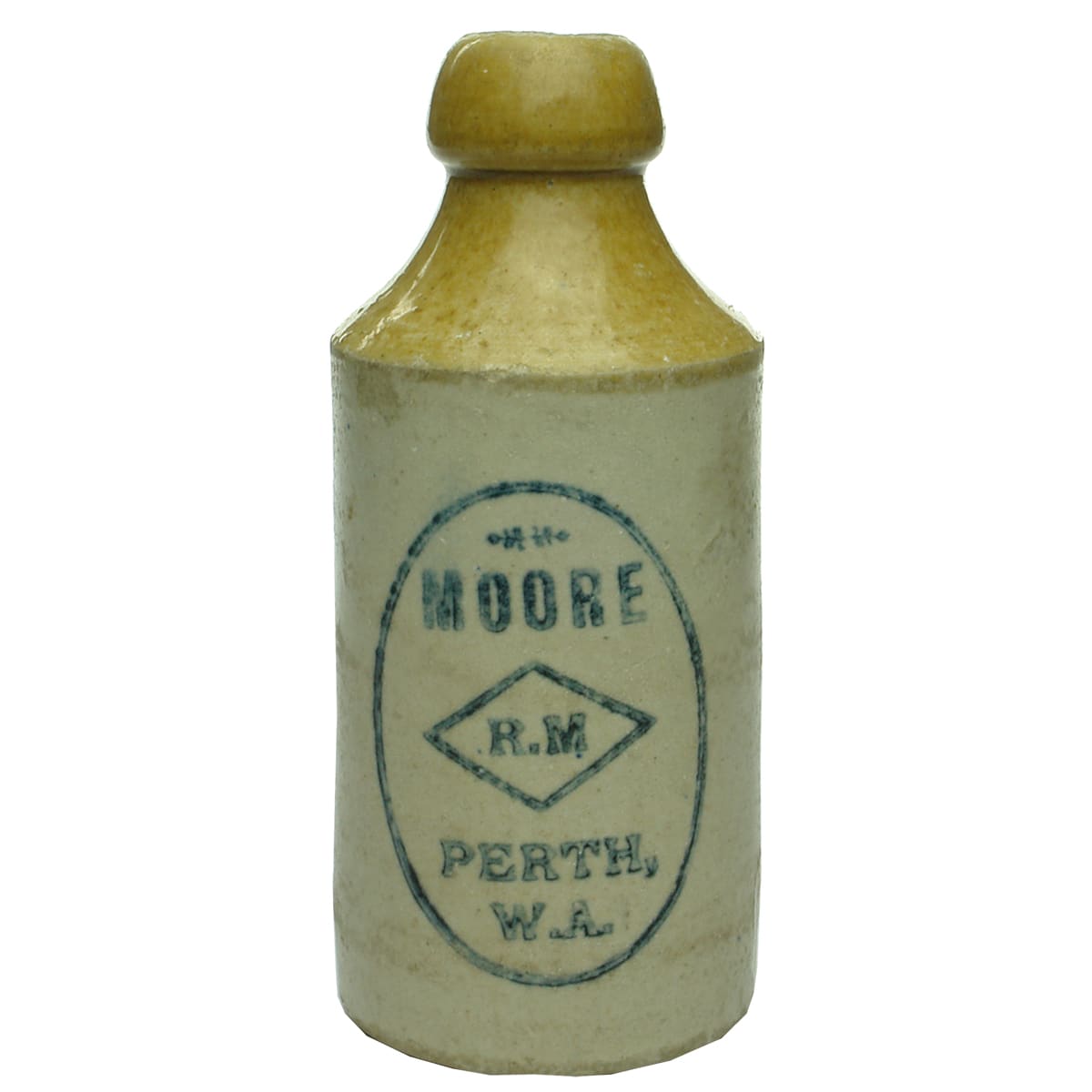 Ginger Beer. Moore, Perth. Cork Stopper. Dump. Tan Top. (Western Australia)