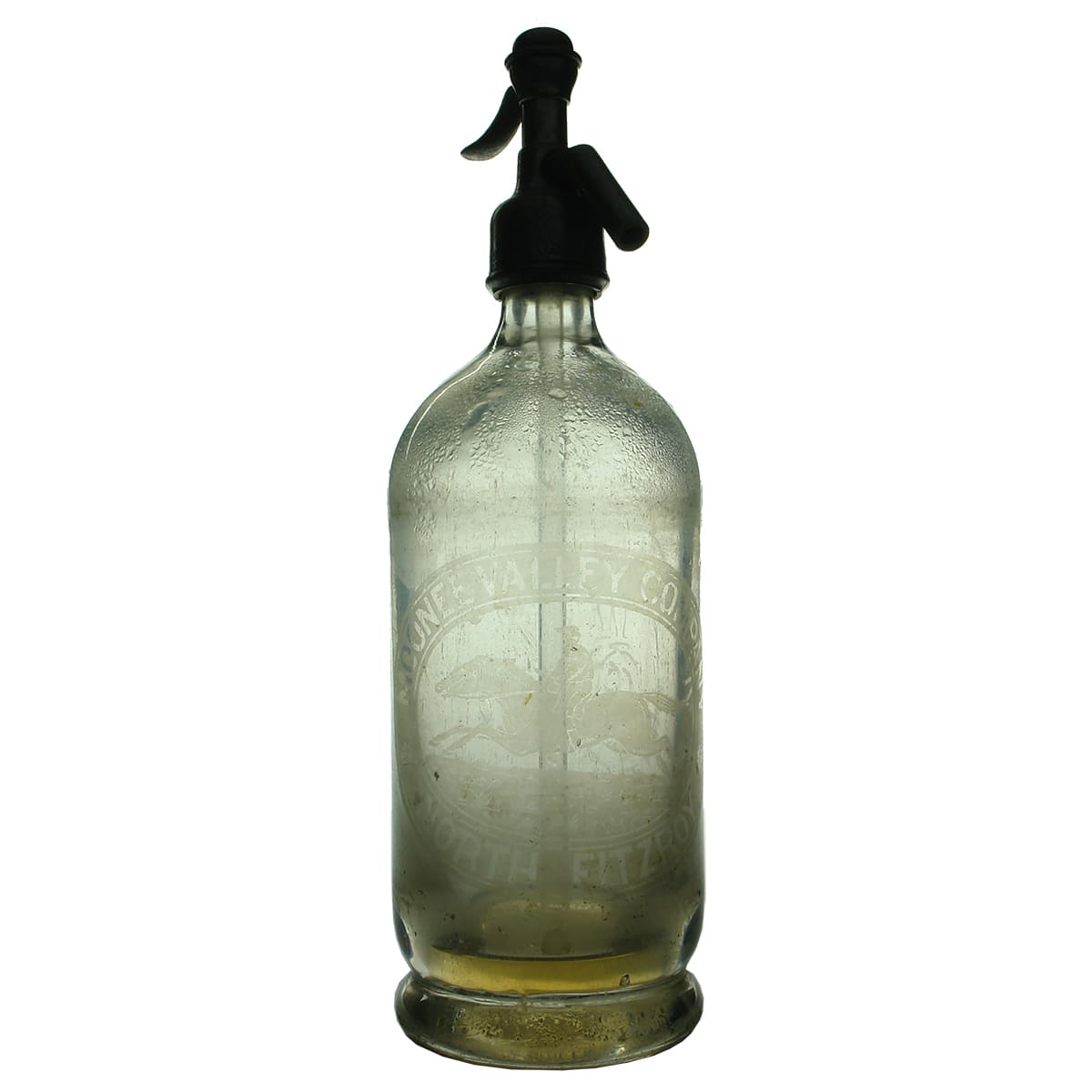 Soda Syphon.  Moonee Valley Company, North Fitzroy / Gamble, Murrumbeena (Double Stamped). Round. 30 oz. (Victoria)