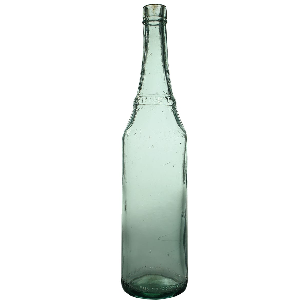 Cordial. Burnet's. Matthews Thompson & Co Ltd. Aqua. Fancy neck. (New South Wales)