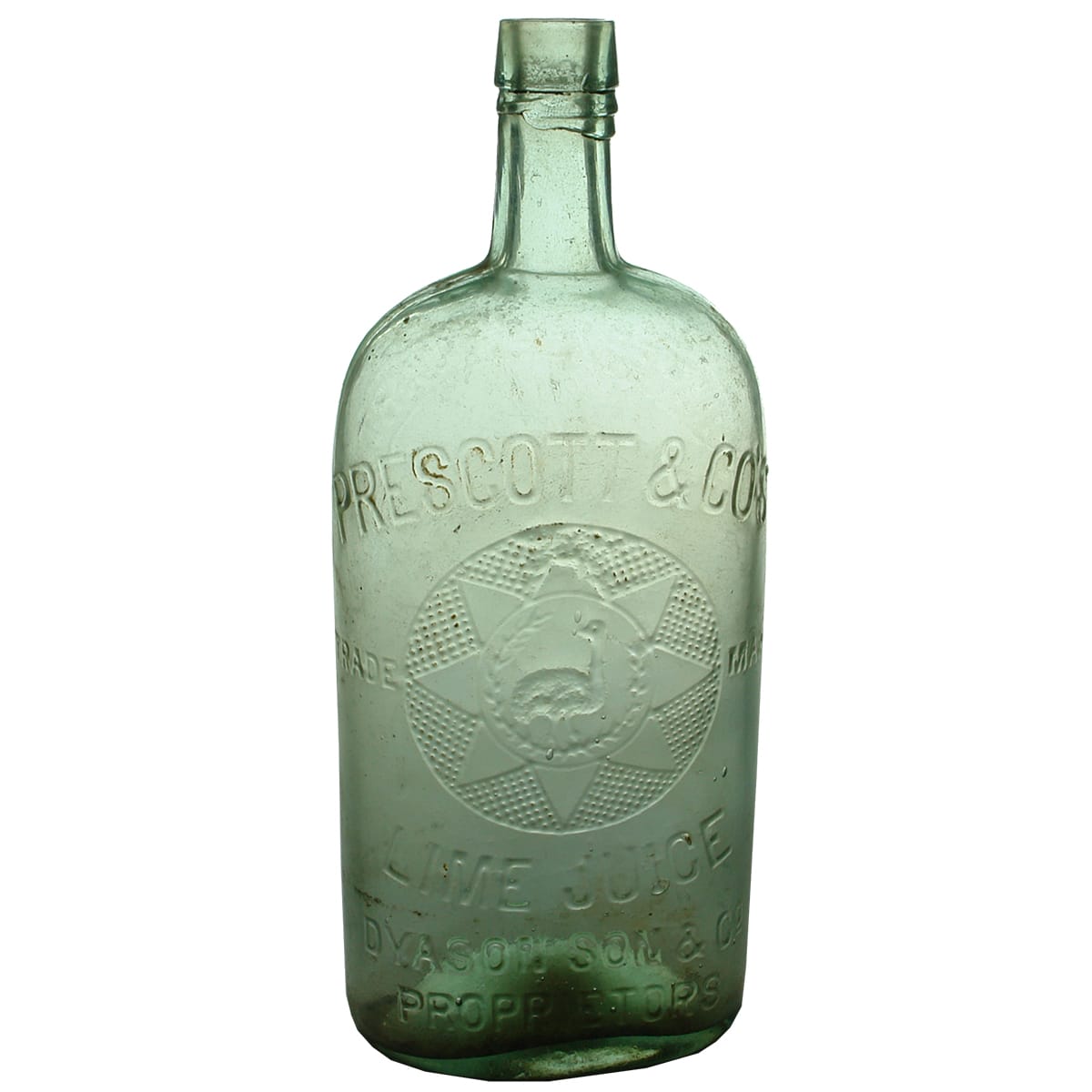 Cordial. Prescott & Co's Lime Juice. Dyason, Son & Co. Aqua. Quart. (Victoria)