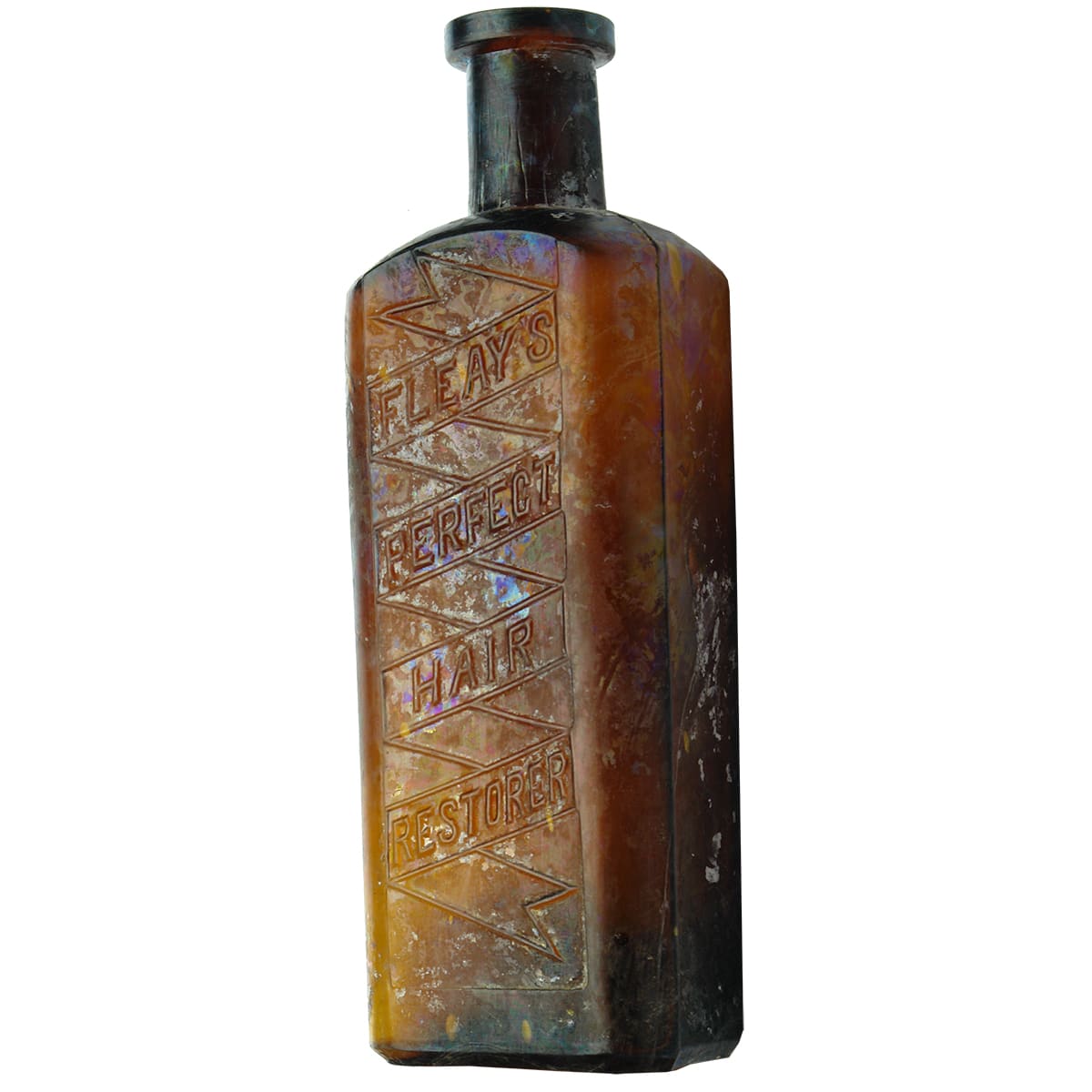 Hair Restorer. Fleay's Perfect Hair Restorer. Amber. 8 oz. (Ballarat, Victoria)