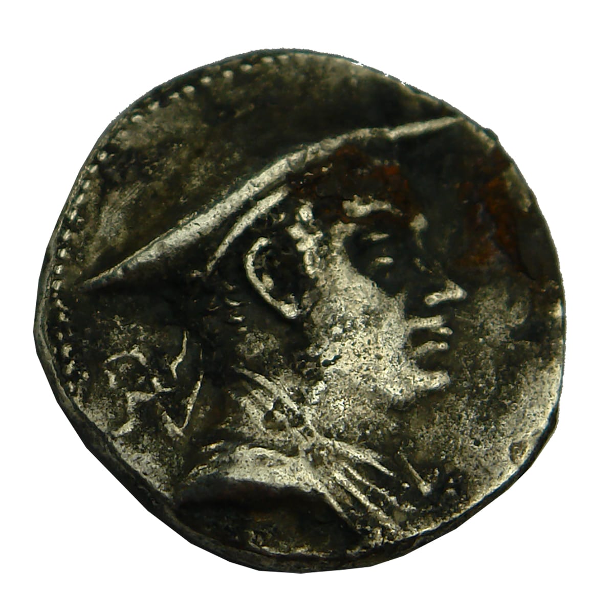 Coin. Antimachus I Silver Tetradrachm, c. 174-165 BC.