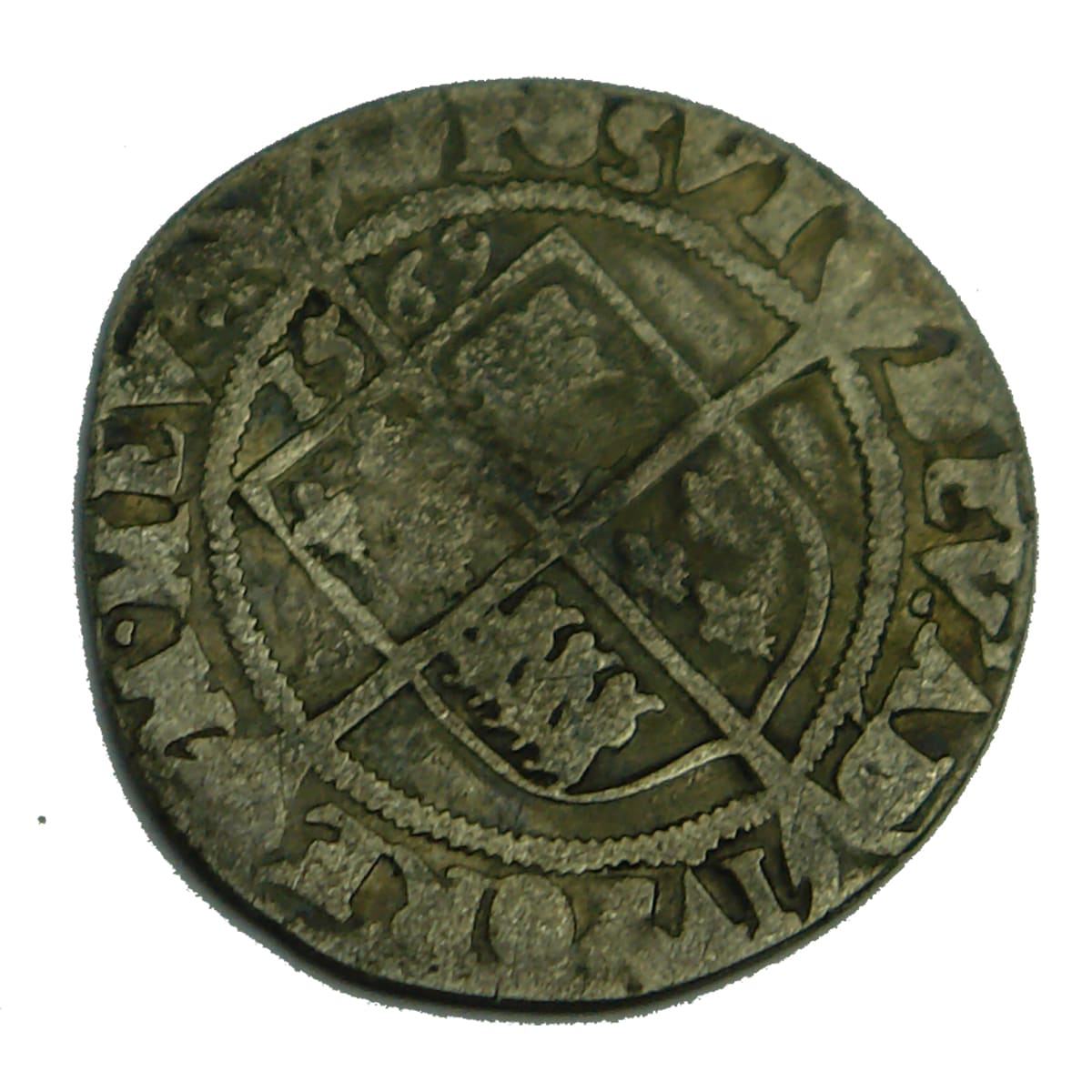 Coin. Elizabeth I Silver Hammered Groat, 1569.