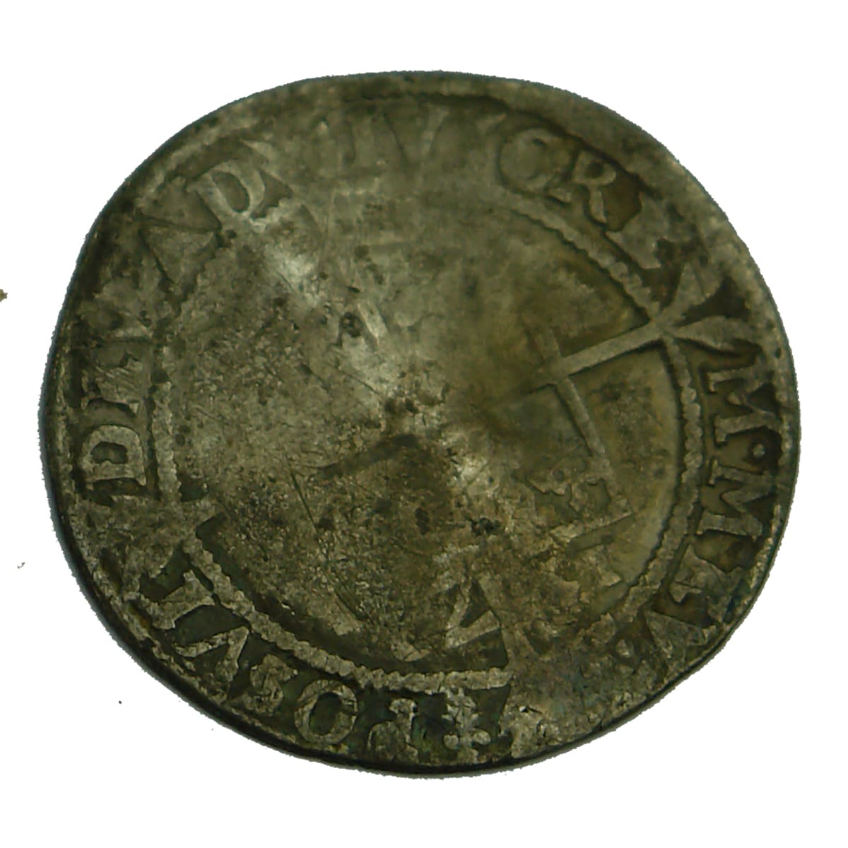 Coin. Elizabeth I Silver Hammered Groat, 1572.