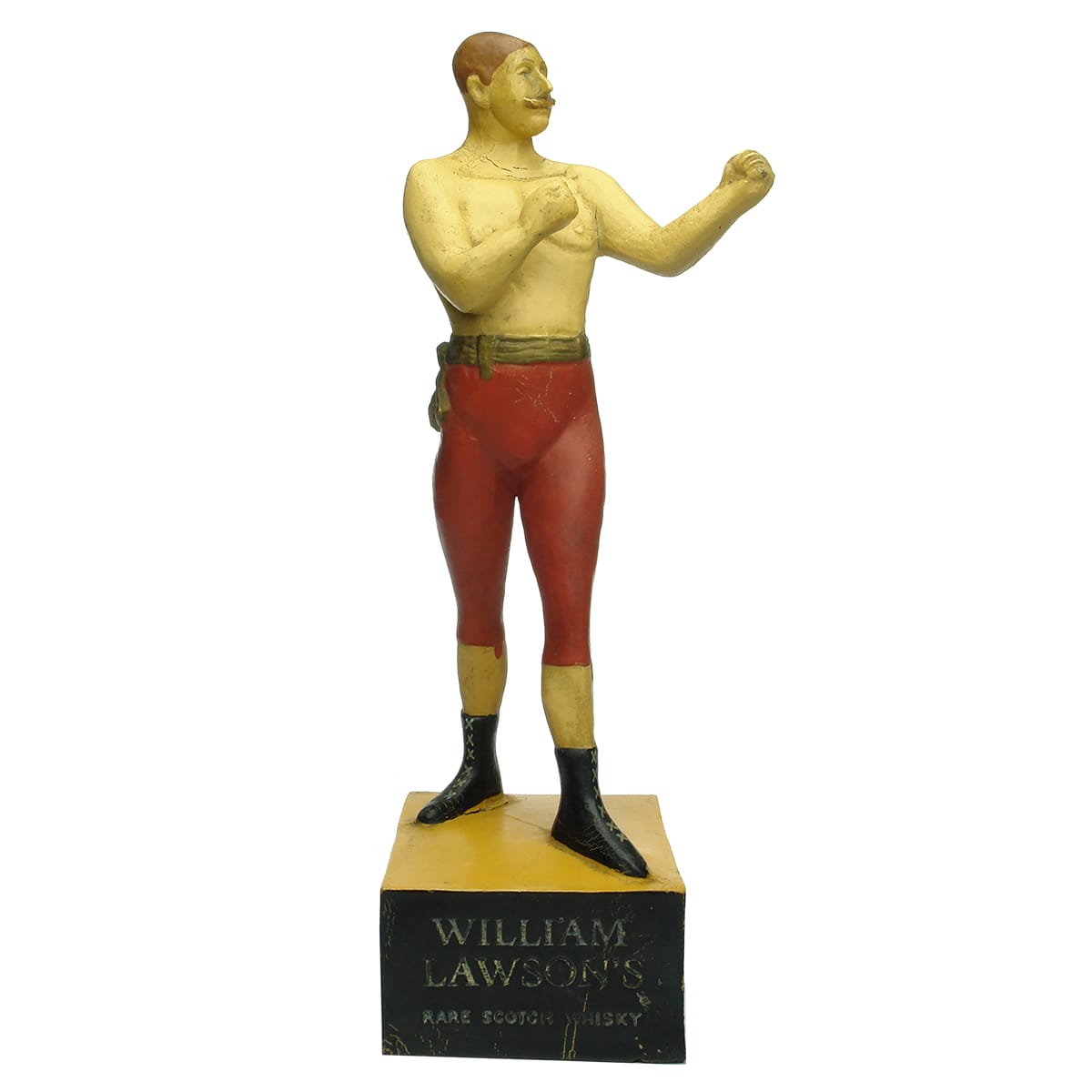 Whisky. William Lawson's Rare Scotch Whisky Boxer Rubberoid Statue.