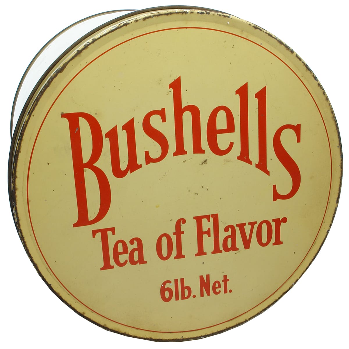 Tin. Bushells Tea of Flavor. 6 Pound.