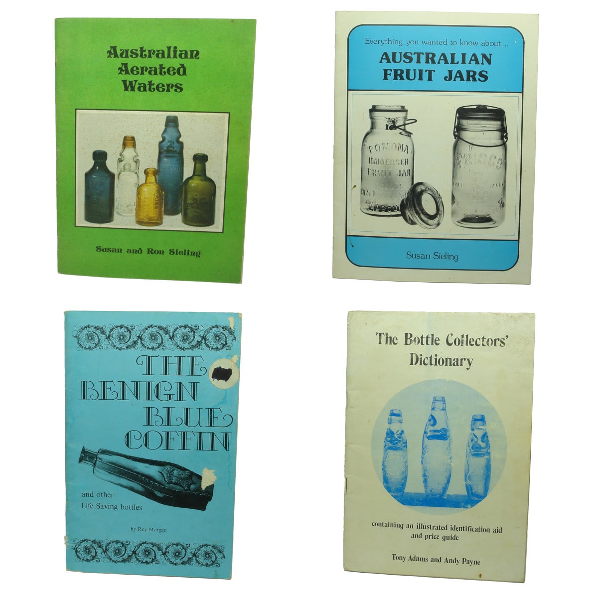 4 Bottle Collecting Books. Aerated Waters, Fruit Jars, Poisons and General.