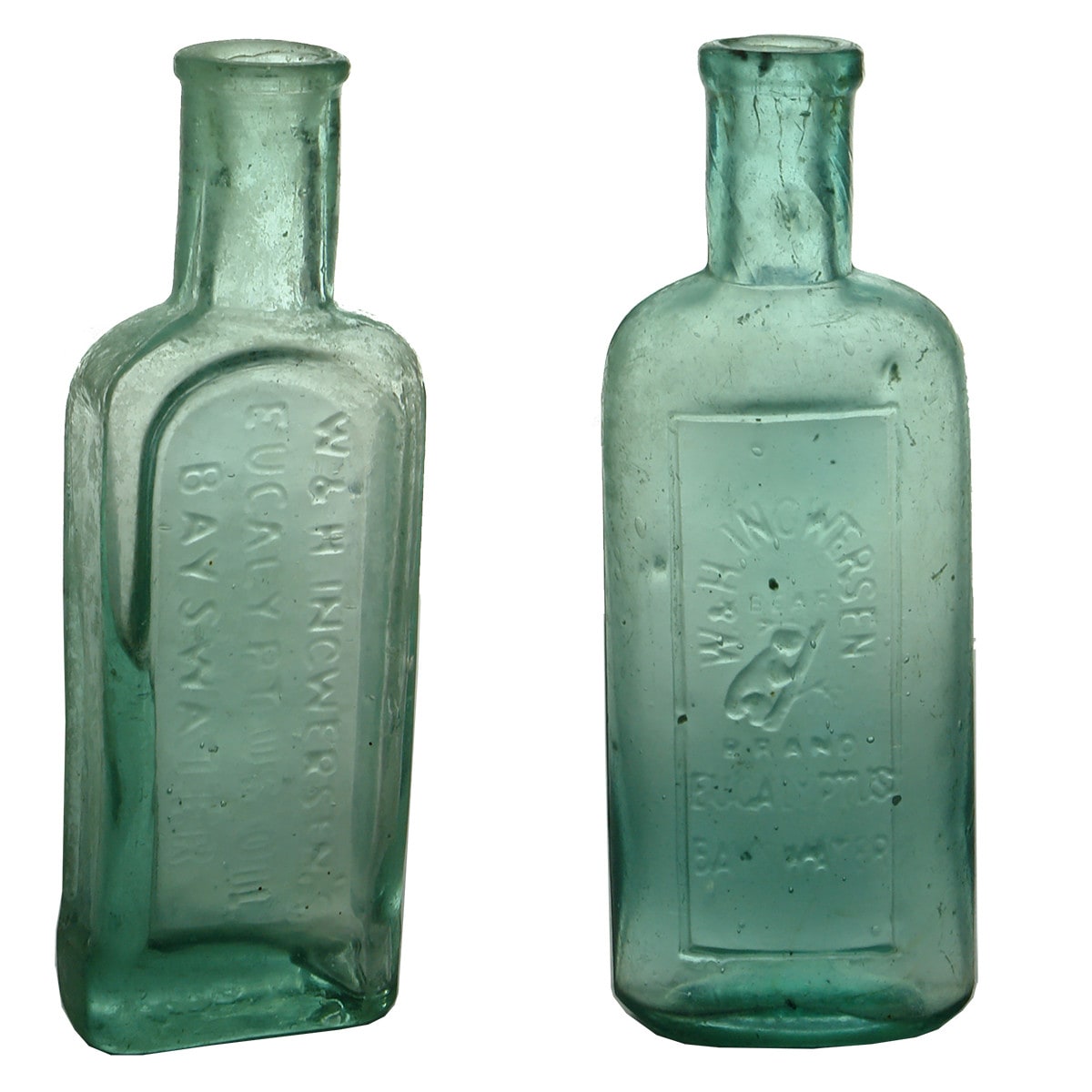 Pair of W. & H. Ingwersen, Bayswater Eucalyptus Oil Bottles. (Victoria)