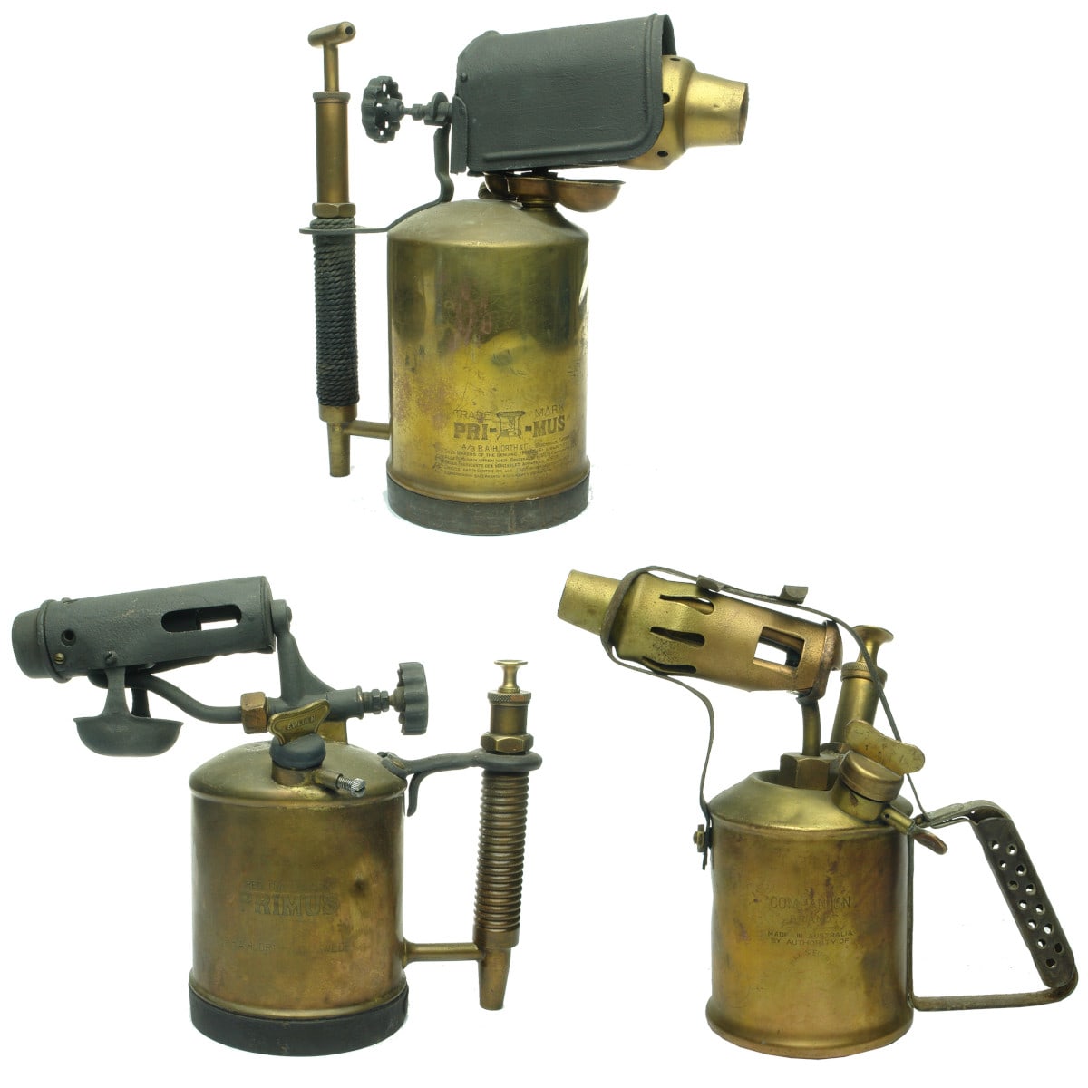 Three Blow Torches: 2 x Primus; 1 x Companion, Australia.