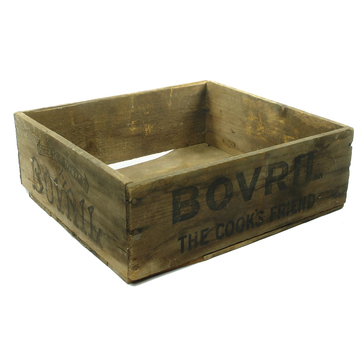 Wooden Box. Bovril The Cook's Friend. Box for 1 Dozen 4 oz bottles.