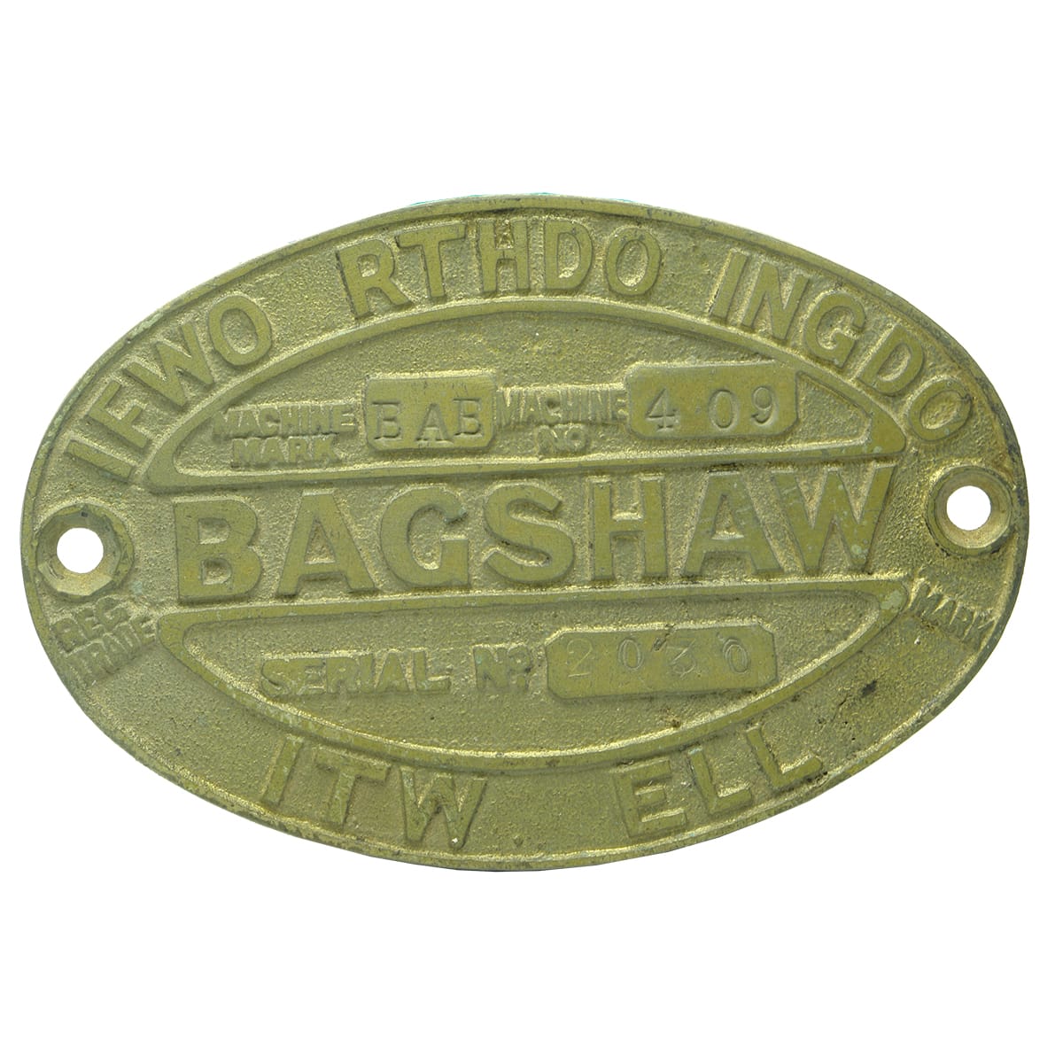 Plaque. Bagshaw, If Worth Doing, Do It Well. Brass. (South Australia)