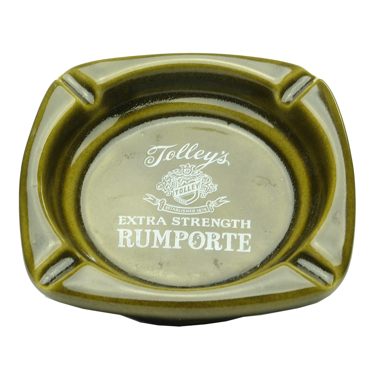 Ash Tray. Tolley's Extra Strength Rumporte. Elischer. (South Australia)