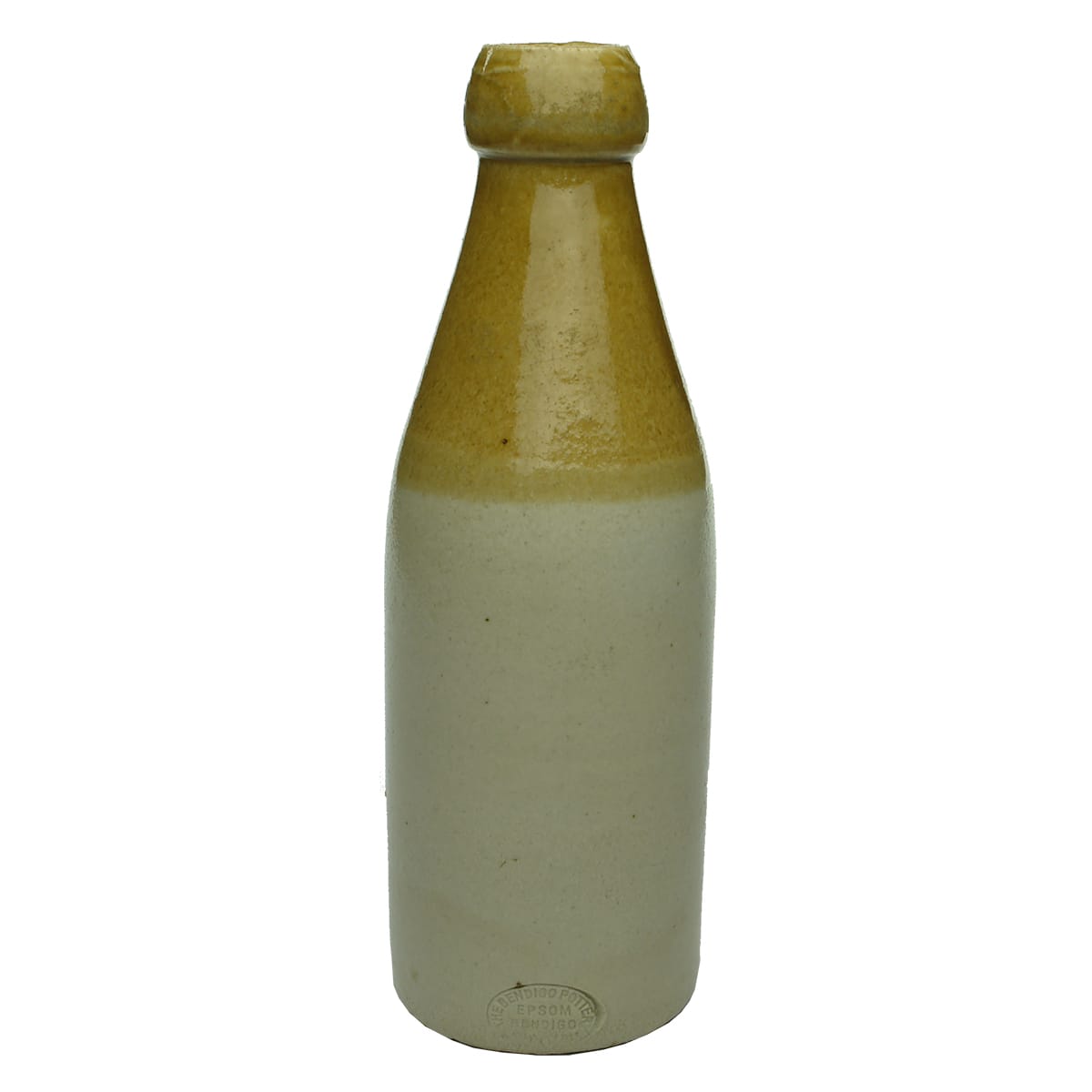 Ginger Beer. Plain tall Internal Thread. Bendigo Pottery. (Victoria)