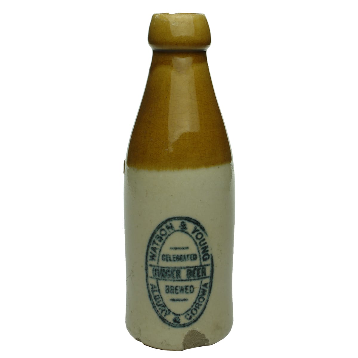 Ginger Beer. Watson & Young, Albury & Corowa. Internal Thread. (New South Wales)