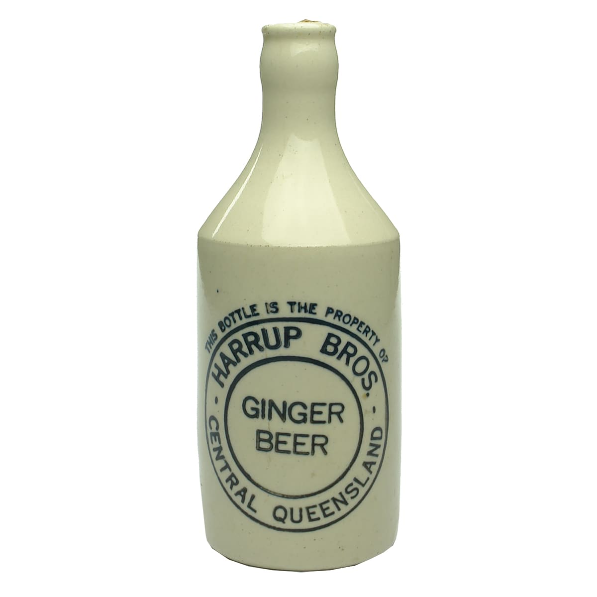 Ginger Beer. Harrup Bros., Central Queensland. All White. 10 oz. (Queensland)