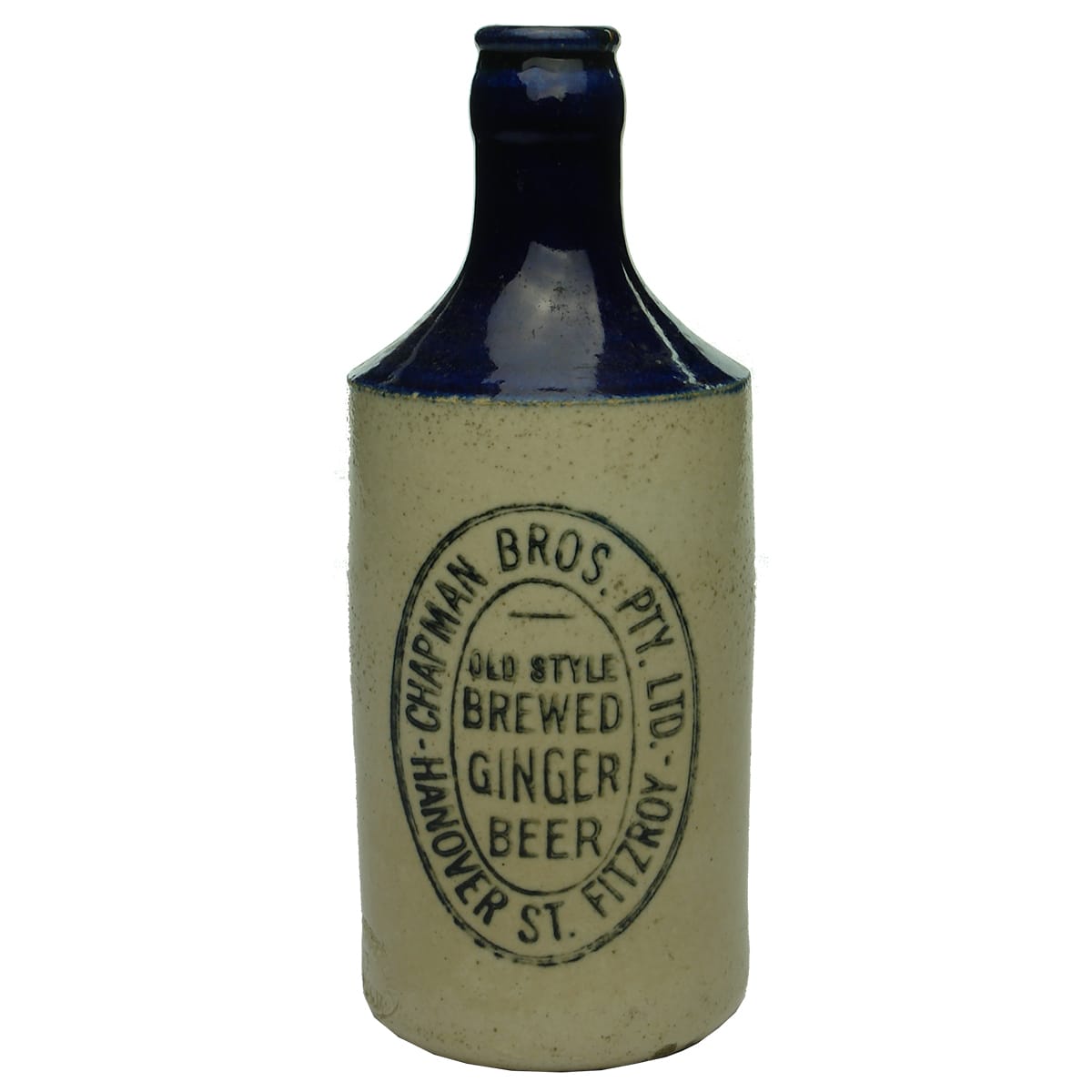 Ginger Beer. Chapman Bros., Fitzroy. Crown Seal. Dump. Blue Top. (Victoria)