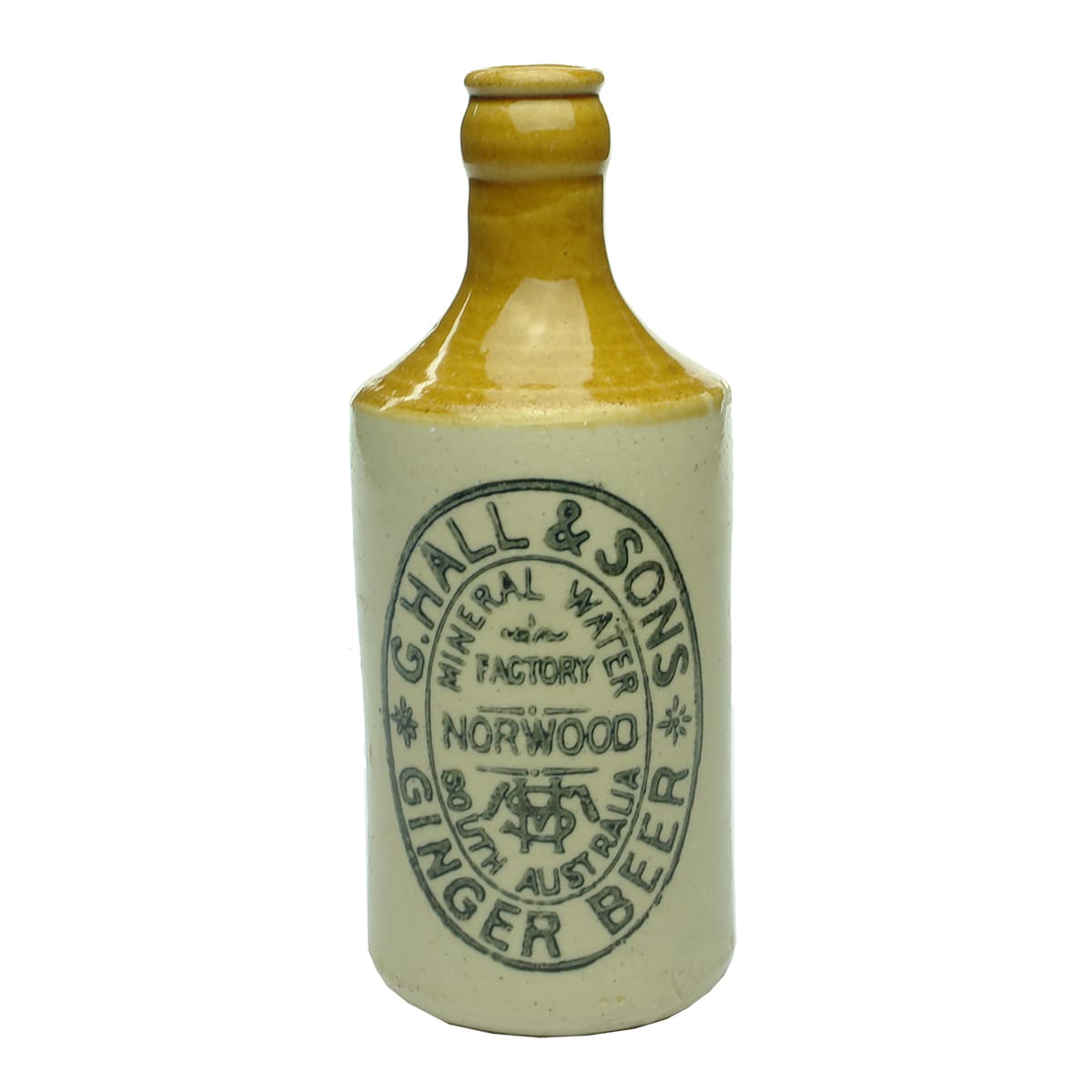 Ginger Beer. G. Hall & Sons, Norwood. Dump. Crown Seal. (South Australia)