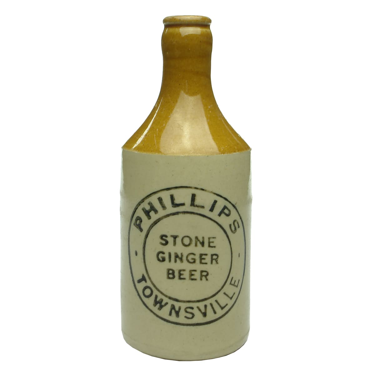 Ginger Beer. Phillips, Townsville. Dump. Crown Seal. Tan Top. (Queensland)