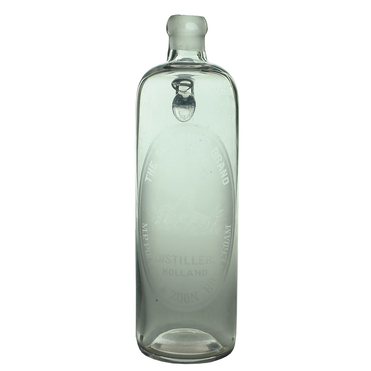 Gin. Seahorse Brand. Pollen & Zoon Rotterdam. Clear. Handled decanter. 26 oz.