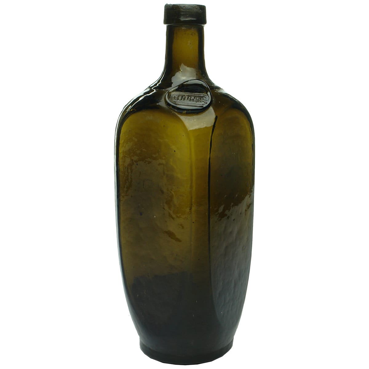 Whisky. Thorne. Sealed on shoulder. Fancy Shape. Black. 26 oz.