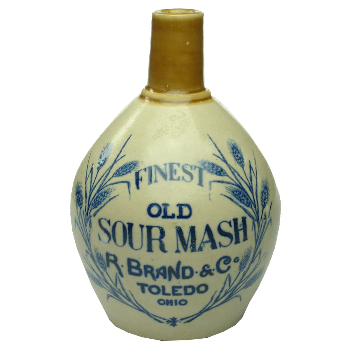 Whisky. R. Brand & Co., Toledo, Ohio. Finest Old Sour Mash. Blue Print. 1 Quart. (United States)