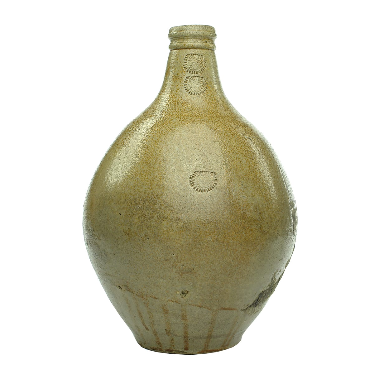 Bellarmine or Bartmann Jug. Impressed stamps. Large size - Half Gallon or so. Salt Glaze.