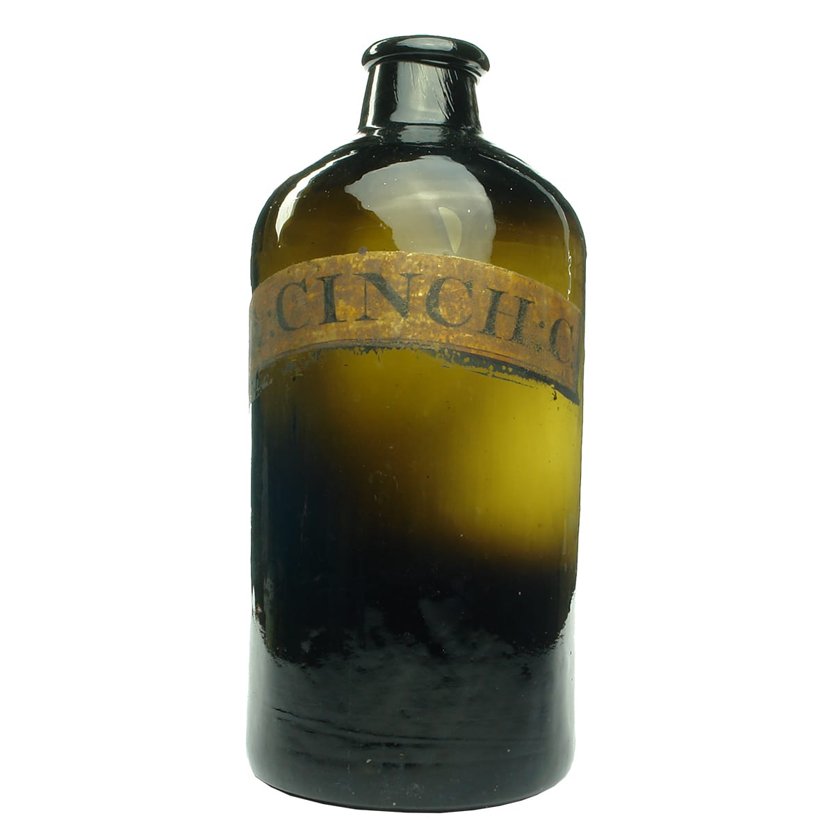 Giant Black Glass Apothecary Jar. Pontil scar and S. Maw, London to base.