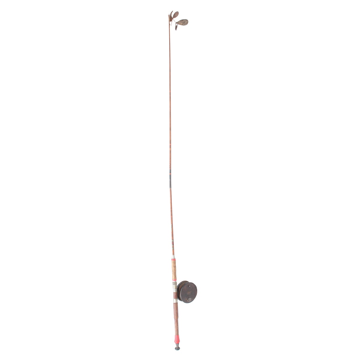 Sporting. Two Piece Hexagonal Fishing Rod with wooden reel. Jarvis Walker "The Portsea".