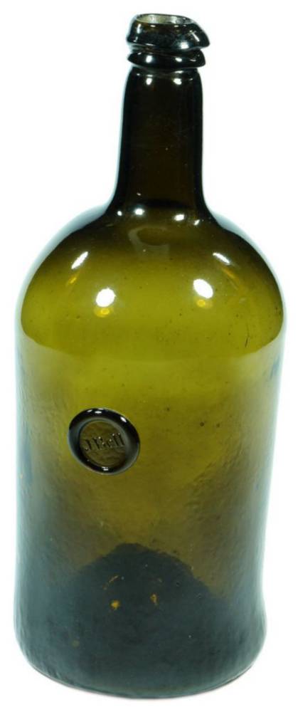 J. Bell Pontil Black Glass Magnum Wine Bottle