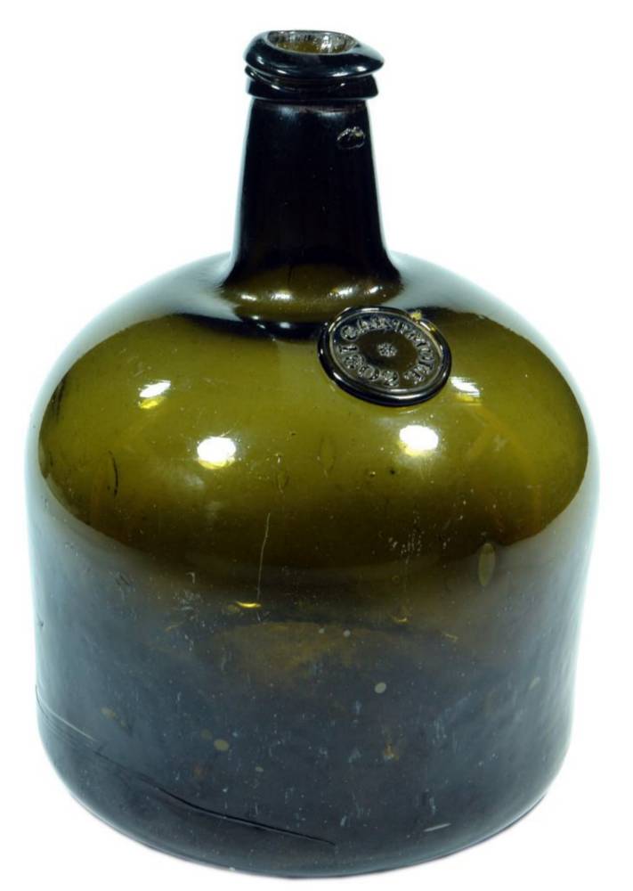 Gartmore 1802 Pontil Black Glass Wine Bottle